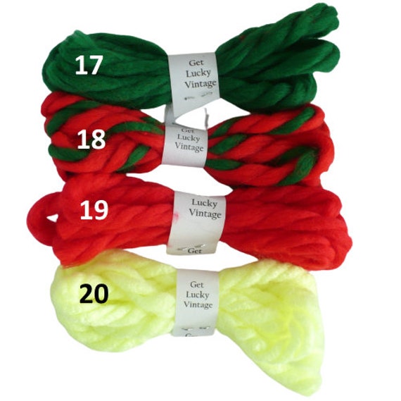 1970s Vintage Yarn Hair Ties Ribbons Birthday Pat… - image 7