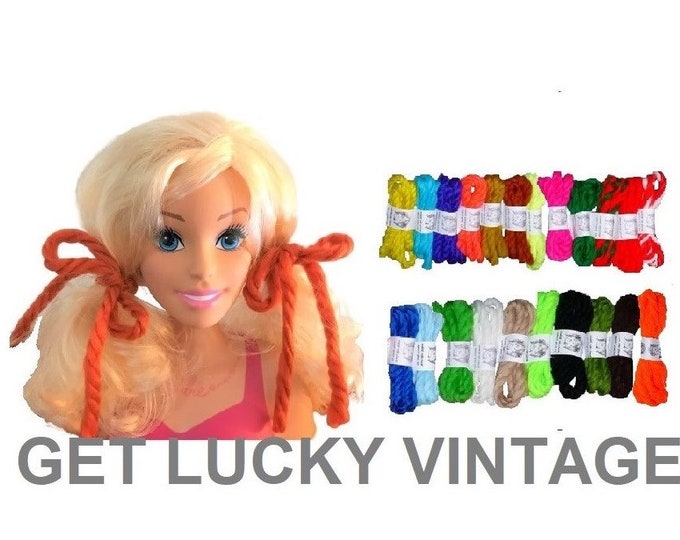 70s Vintage Yarn Hair Ties Ribbons Valentines Day Easter Basket Stuffers Mardis Gras Birthday Party Favors Retro Gertie Cosplay