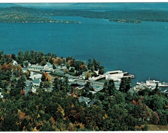 1970s New Hampshire Vintage Postcard, Lake Winnipesaukee Weirs Beach, Get Lucky Vintage