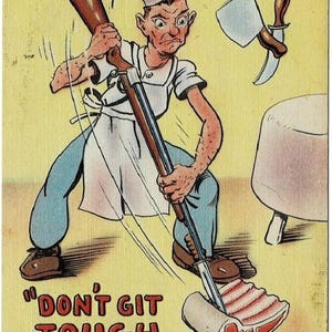 1940 WW2 Military KP Patriotic Vintage Comic Postcard Artist Signed Irby Get Lucky Vintage Ephemera Deltiology Memorabilia