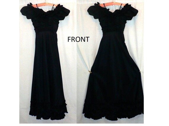 1930s Vintage Black Tango Dress Formal Dress Gown… - image 4