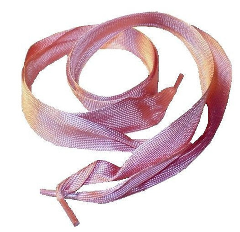 Tea Rose Pink Vintage Ribbon Shoelaces 1920/'s Vintage Dance Shoe Laces