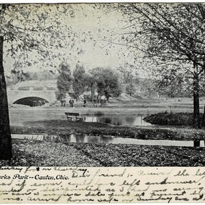 1905 Water Works Park Canton Ohio Vintage Postcard Get Lucky Vintage Ephemera Deltiology Memorabilia