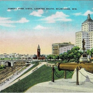 1930s Juneau Park Milwaukee Wisconsin Vintage Postcard Get Lucky Vintage Ephemera Memorabilia Deltiology