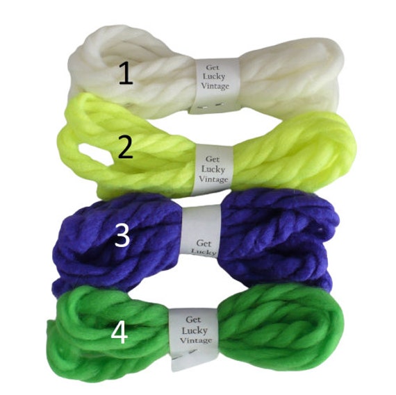 1970s Vintage Yarn Hair Ties Ribbons Birthday Pat… - image 3