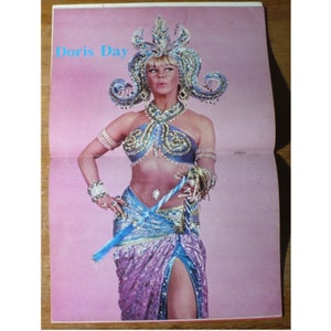 Vintage Doris Day in Glass Bottom Boat Centerfold Movie Poster Get Lucky Vintage