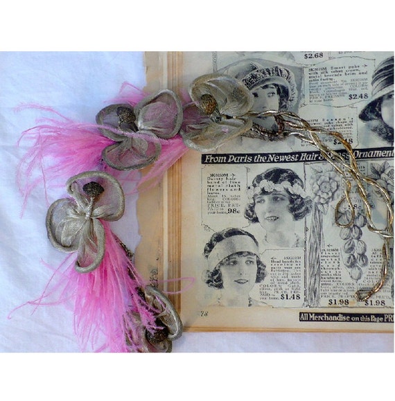 1920's Vintage Flapper Headband Headpiece Hair Ban