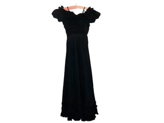 1930s Vintage Black Tango Dress Formal Dress Gown… - image 1