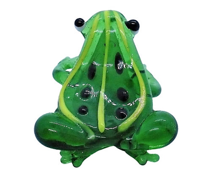 Lampwork Venetian Glass Frog Vintage Figurine