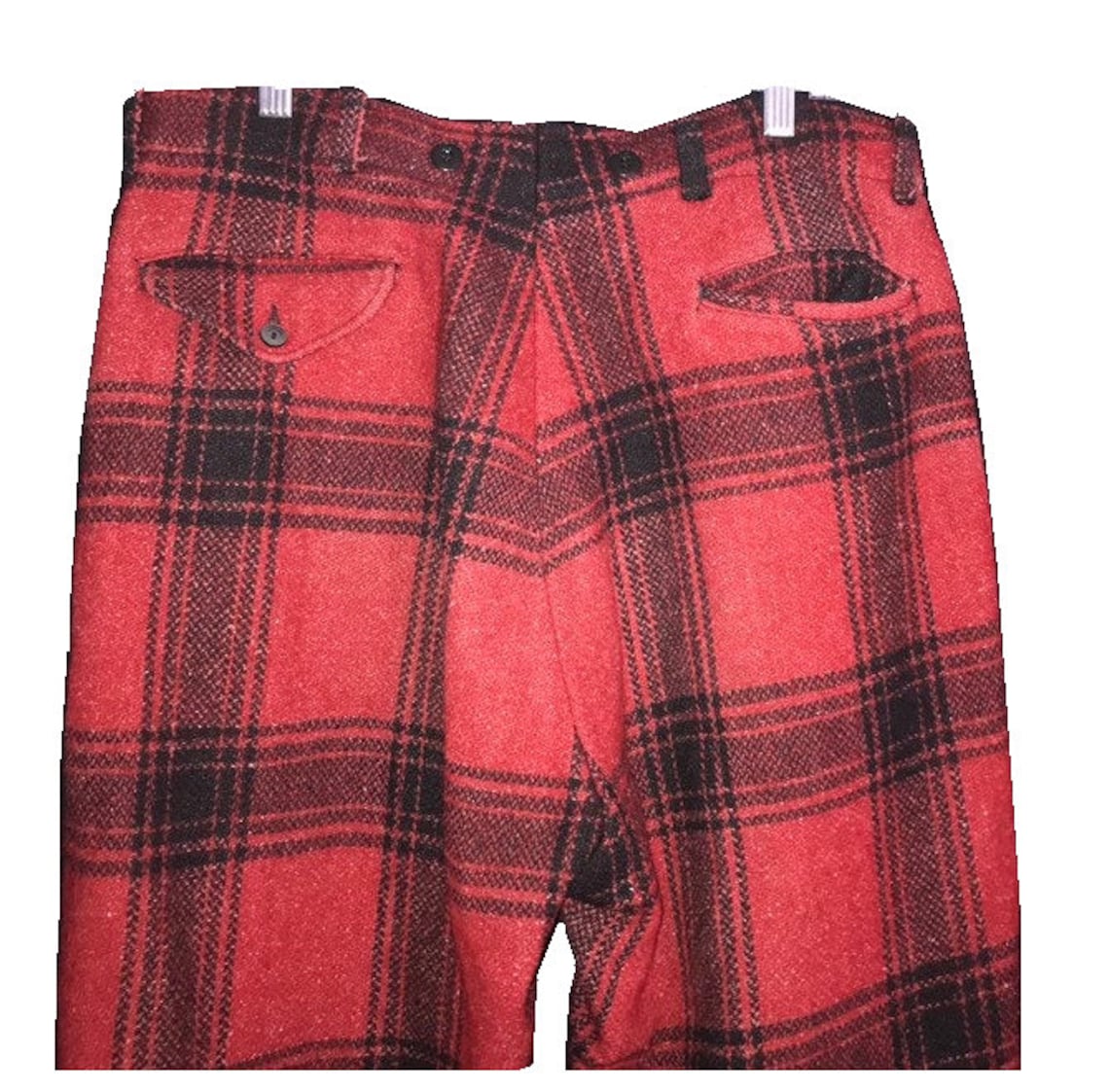 Mackinaw Plaid Mens Wool Hunting Pants 1940's Vintage Etsy