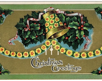 1910 Christmas Bells Postcard
