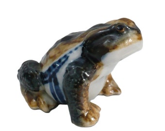 1970s Vintage Otagari Japan Porcelain Toad or Frog Figurine GetLuckyVintage