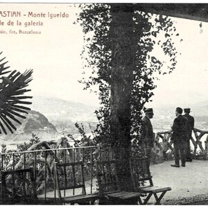 1909 Barcelona Spain Mount Igueldo San Sebastian French photographer Lucien Roisin Besnard Vintage Postcard Get Lucky Vintage