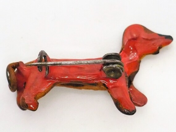 1930s Dachshund Dog Pin Great Depression Folk Art… - image 3