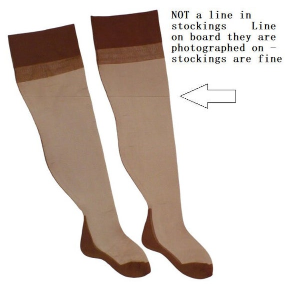 sz 7.5 Plus Size Stockings Stout 1940s Vintage St… - image 4