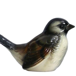 1970s Vintage Brown Sparrow Porcelain Bird Figurine by Goebel CV73 GetLuckyVintage