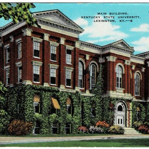 1947 Kentucky State University Main Building in Lexington Kentucky Vintage Postcard Ephemera Deltiology Memorabilia Get Lucky Vintage