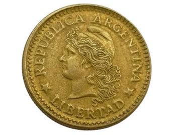 Argentina 1971 10 Centavos Doubled Die Plus Error Coin