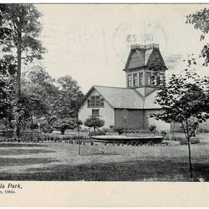 1908 Nimisilla Park Hall Building Canton Ohio Vintage Postcard Get Lucky Vintage Ephemera Deltiology Memorabilia