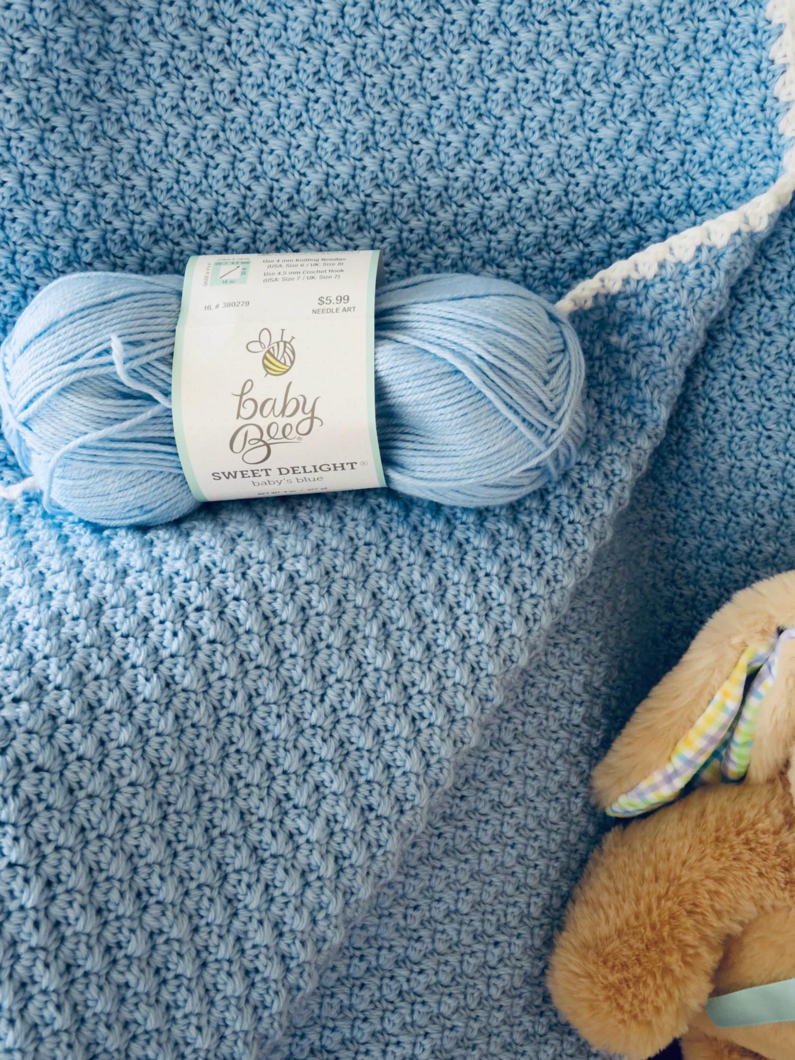 Crochet Baby Blanket Pattern- Beginner Friendly - Blue Bonnet - Etsy