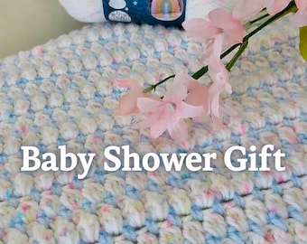 Crochet Baby Blanket Pattern – Soft Cluster Stitch, Gentle Drape (Baby Shower Gift)