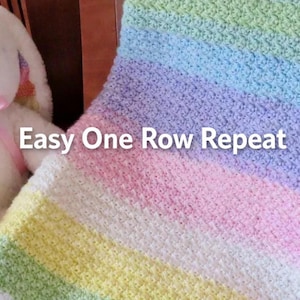 Crochet Double Rainbow Baby Blanket - Beginner - Friendly Easy Pattern