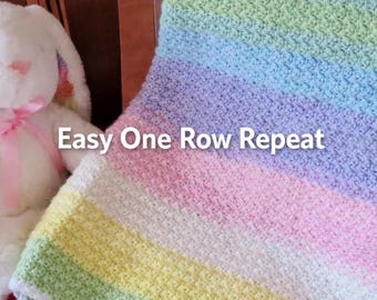 Crochet Double Rainbow Baby Blanket - Beginner - Friendly Easy Pattern