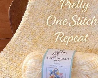 Crochet Baby Blanket Pattern - Beginner Friendly - One Row Repeat - Sunny Simplicity