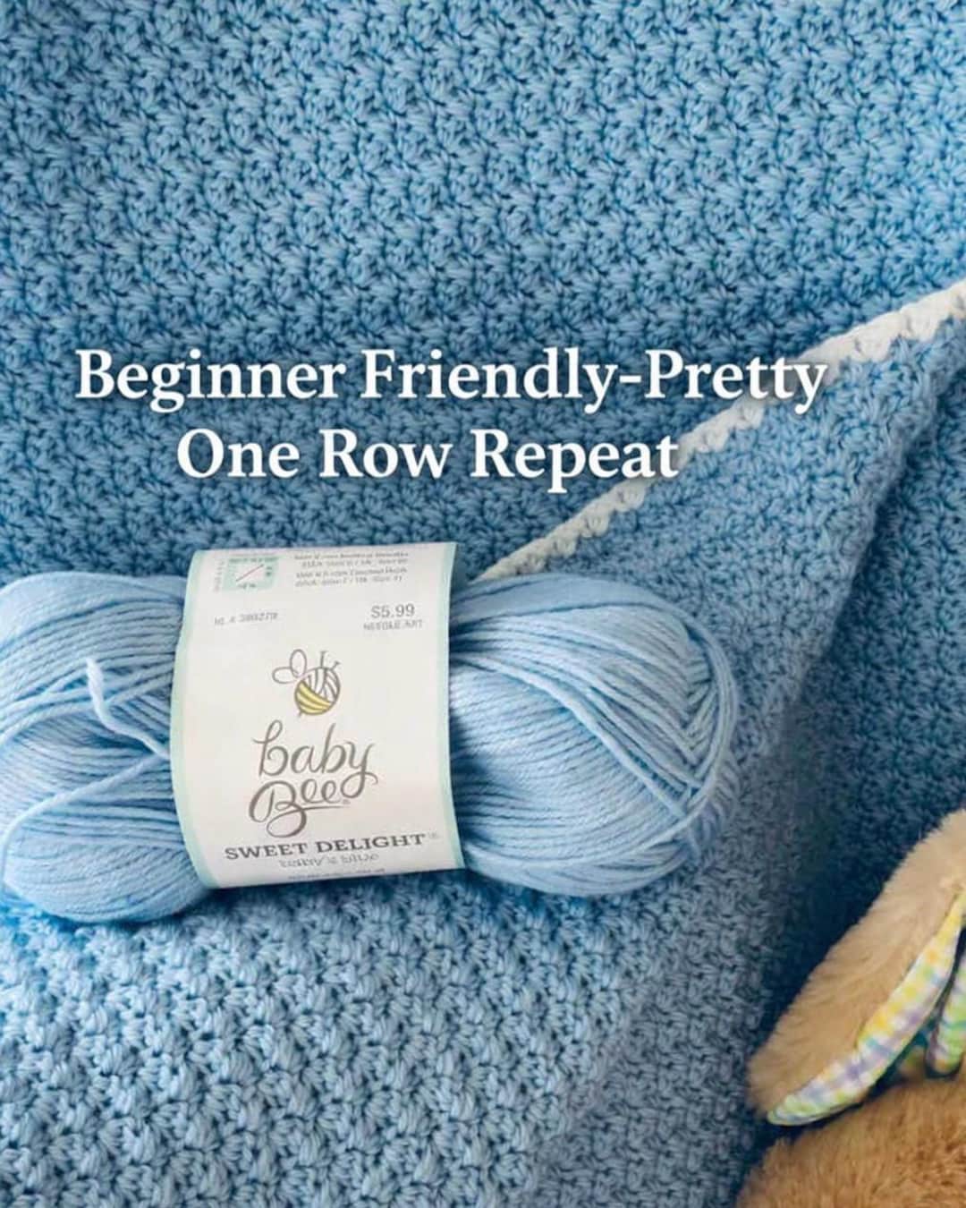 Crochet Baby Blanket Pattern- Beginner Friendly - Blue Bonnet - Etsy