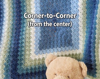 Crochet Baby Blanket Pattern – C2C Mandala, Lion Brand Mandala Yarn, Easy Beginner Project