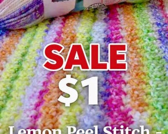 Crochet  Baby Blanket Pattern - Beginner Friendly - Sundae Treats Ice Cream Yarn Blanket