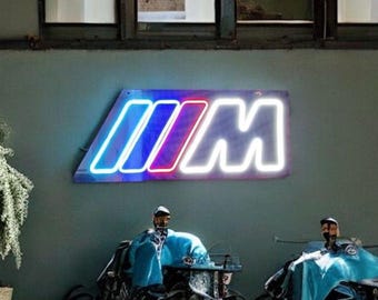 BMW Neon Sign, Custom Design Illuminated BMW M Power Neon Sign, Garage Decor, Perfect Gift for Car Enthusiasts bmw wall decor bmw neon sign