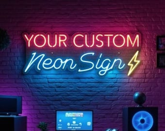 Custom Neon Sign, Neon Signs, LED Neon Sign, Neon Light, Wedding Neon Sign, Home Decor, Wall Decor, Personalized Gift, christmas gift,custom