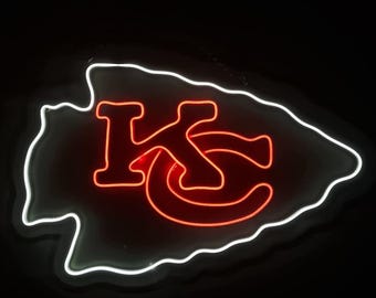 Kansas City Chiefs neon sign, Kansas City Chiefs neon wall decor Football Team Decor Gift for Boyfriend Kansas City Chiefs LED Neon Sign