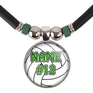 Personalized Volleyball Necklace With your Name and Number Perfect Gift