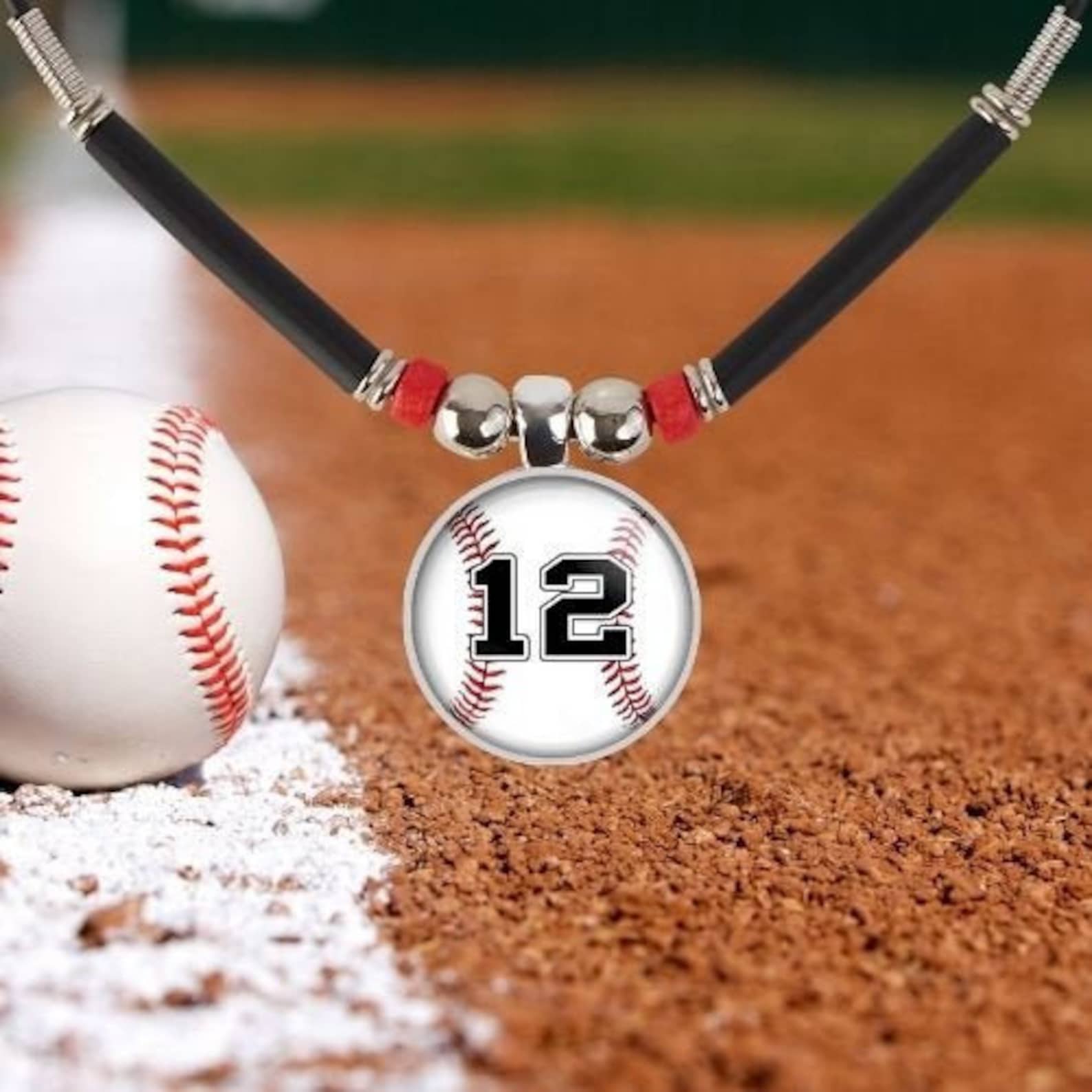 Personalized Baseball 3D Chain Necklace-boys Baseball Number - Etsy