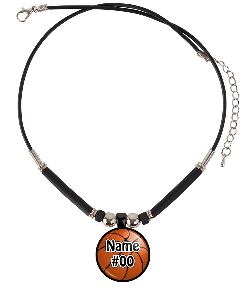 Personalized Basketball Necklace With Your Name and Number Etsy