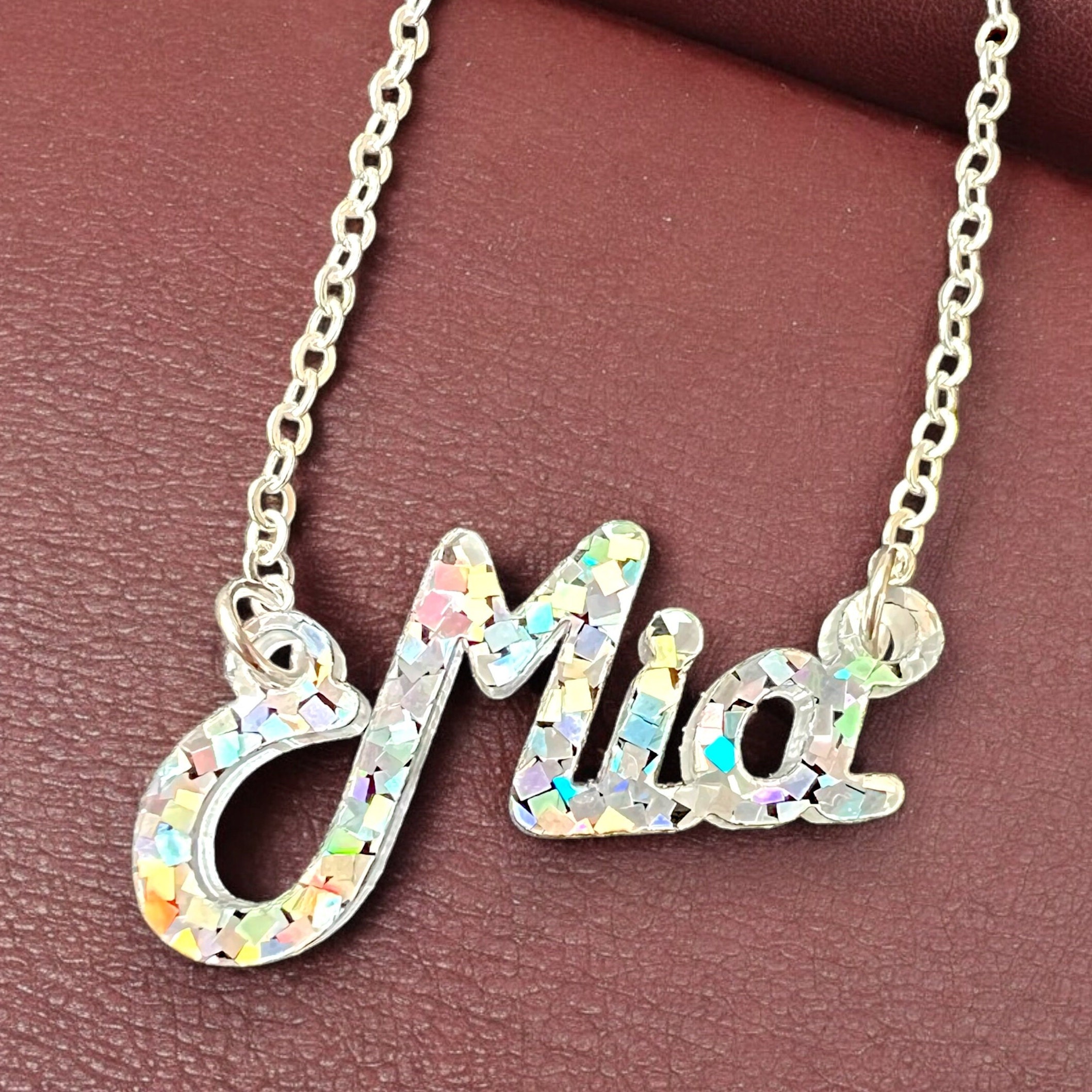 Custom Acrylic Name Necklace Personalized Jewelry Unique Name Pendant Trendy Gift Customizable Name Necklace Acrylic Jewelry Gift For Her