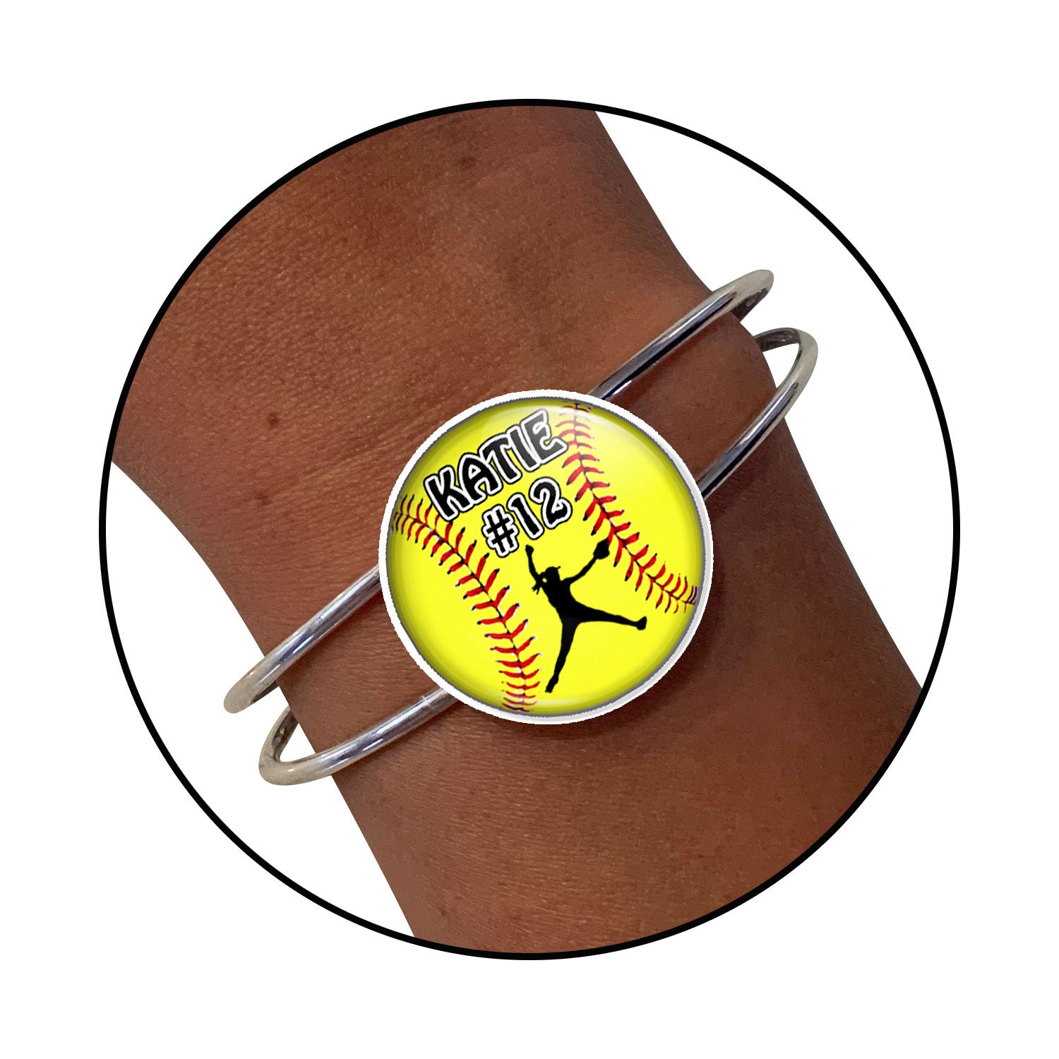 Softball Bracelets For Girls HCChanshi Softball Charm Bracelet