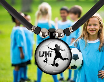 Gepersonaliseerde voetbalnaam en nummer voetbal voor meisjes • Teamcadeau • Coachcadeau • Gepersonaliseerde voetbal • Voetbalbedel • Schoolteam