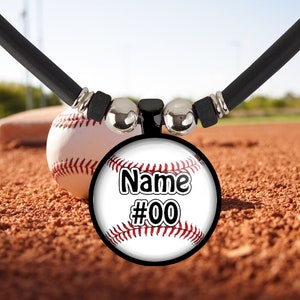 Personalized Boy Baseball Necklace Gift With Name Number Customized Baseball Charm For Kid Baseball team Pendant Jewelry for Team Mom
