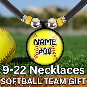 Personalized Softball Necklace Softball Team Gift Player Lover Pride Accessory Unity Memento Motivation Softball Jewelry Softball Coach Gift