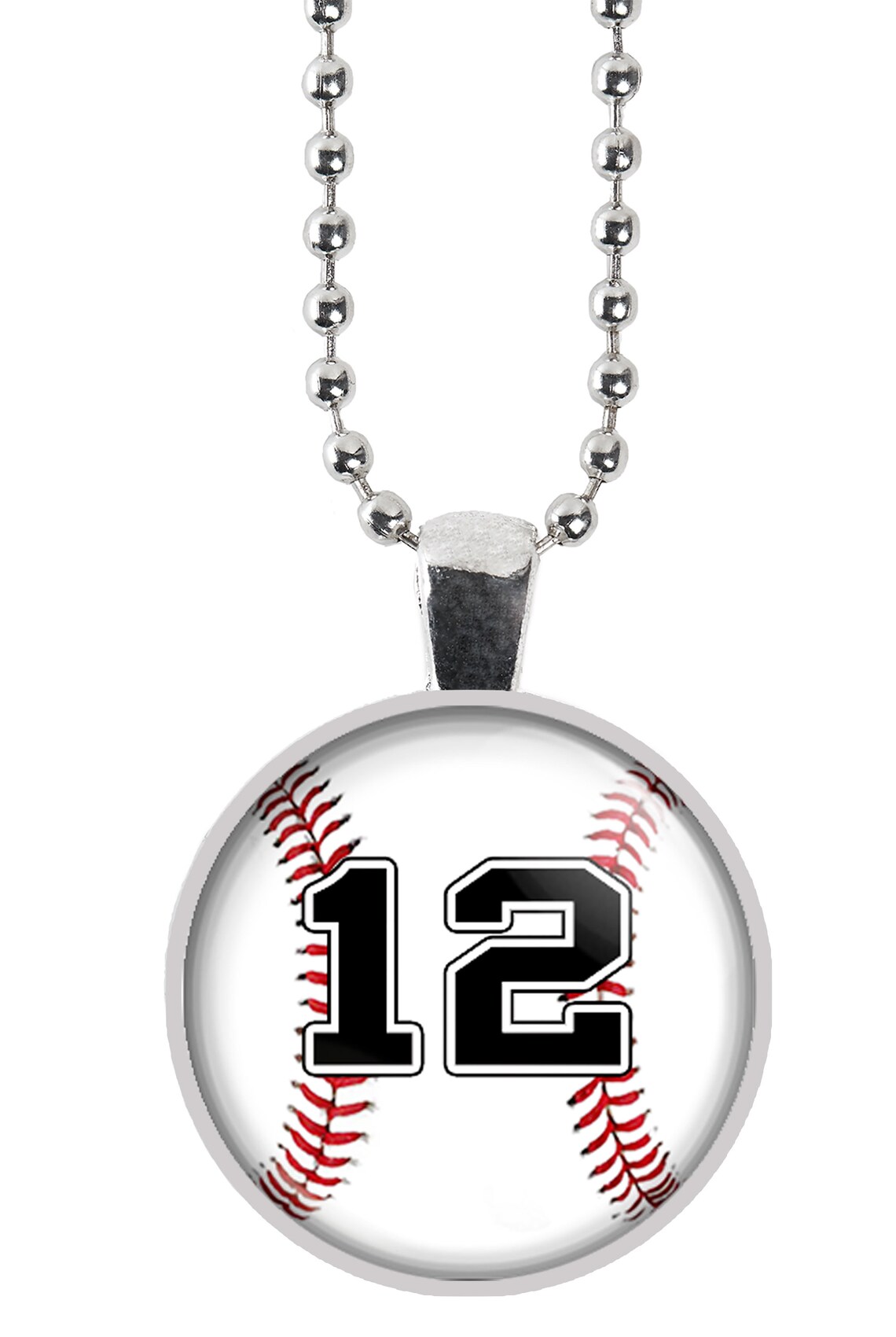 Baseball Gift Baseball Number Ballchain Necklace for Boys Etsy