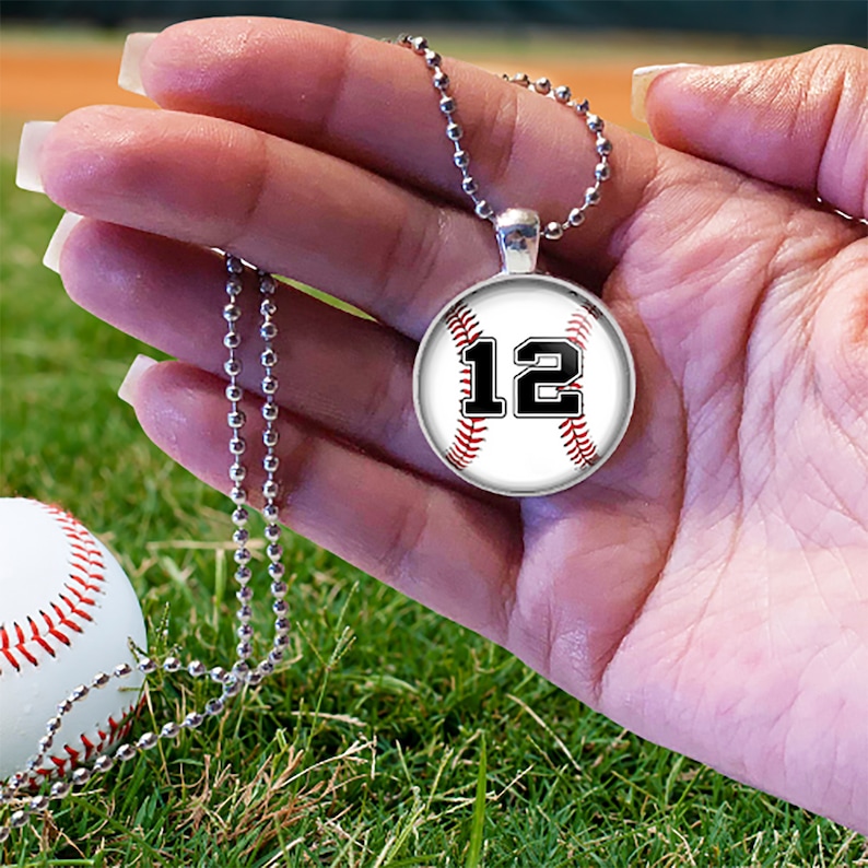 Baseball Gift Baseball Number Ballchain Necklace for Boys Etsy