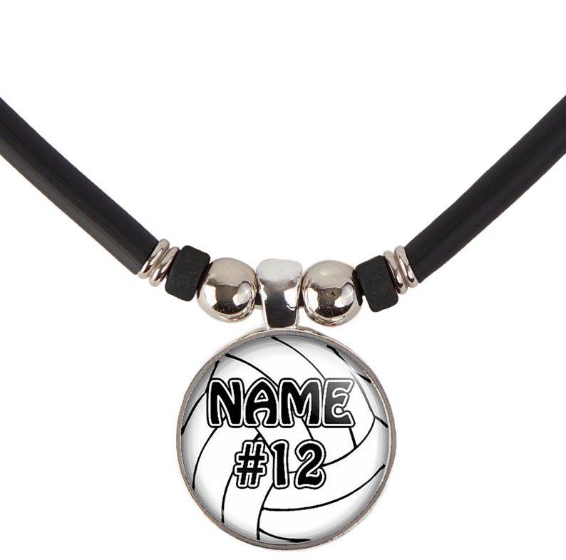 Personalized Volleyball Necklace With Your Name and Number Etsy