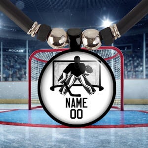 Personalized Hockey Pendant for Player Name Jewelry Goalie Gift Team Present Sports Necklace with Number Hockey Charm Athlete Gift Custom