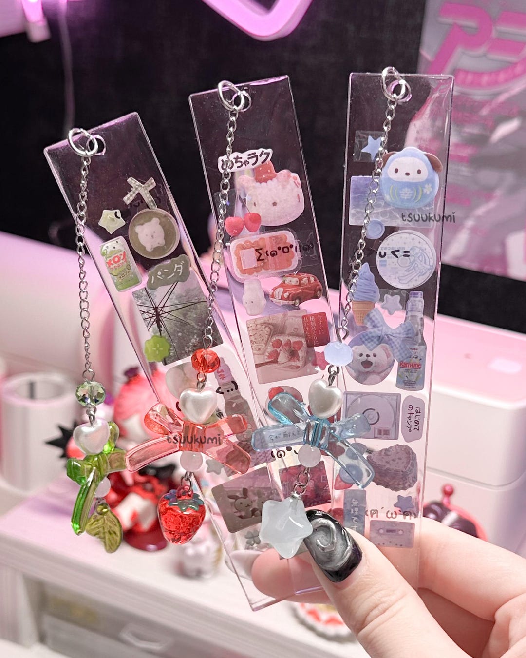 Resin Bookmarks Decorated With Stickers - Etsy