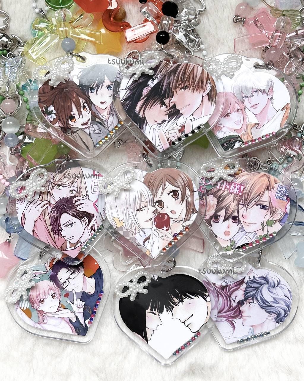 shoujo beaded keychains