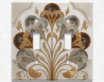 Art Nouveau Botanical Light Switch Covers and Outlet Covers, Duplex Covers, Decorative Wall Plates, Vintage Design Home Decor, Wall Decor