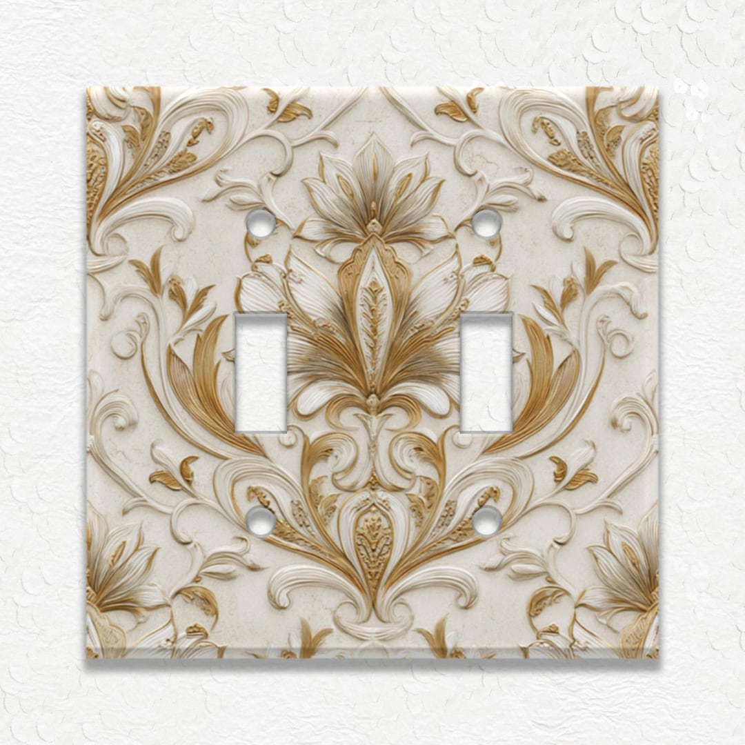 Antique Art Nouveau Design Metal Light Switch Covers and Outlets ...